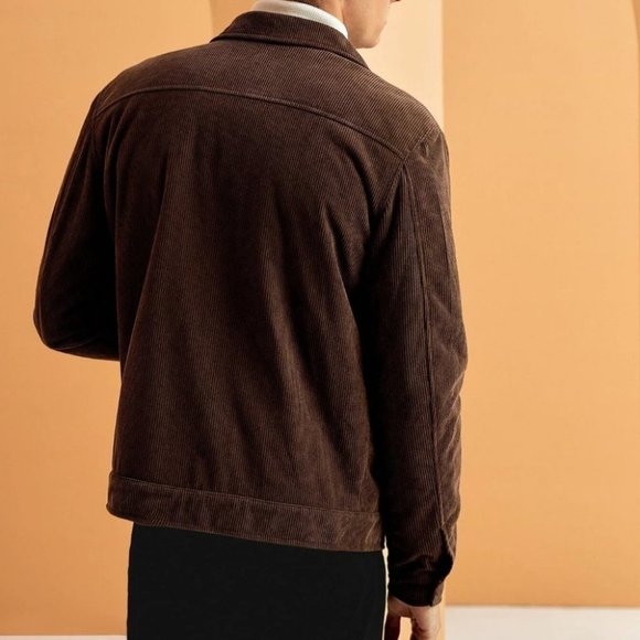 Brown Mens Courdoy Jacket - Picture 3 of 5
